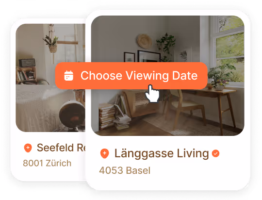 Flat listings with option to choose a viewing date