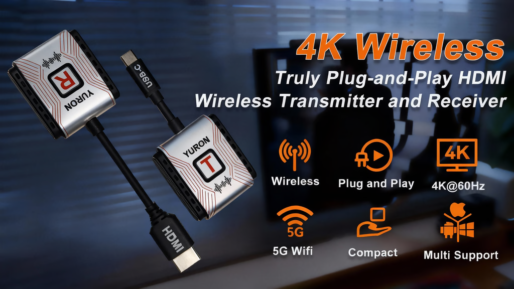 4K 60Hz丨Instant Plug & Play丨45m transmission distance丨Built-in 5G-WiFi丨100W PD3.0丨Privacy protection丨 MacOS, Windows & Android