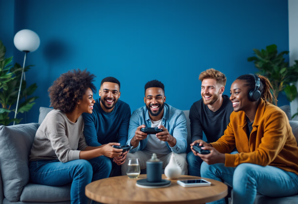 image of community gaming event (for a gaming and entertainment)