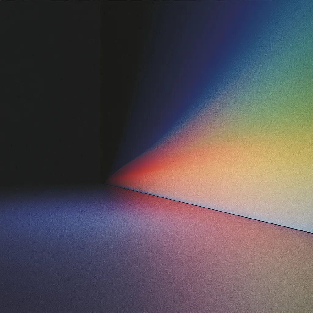 A black and white photo with a rainbow colored background.