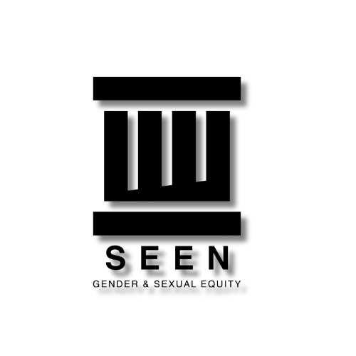 Logo with a stylized Roman column and the text 'SEEN Gender & Sexual Equity' underneath.