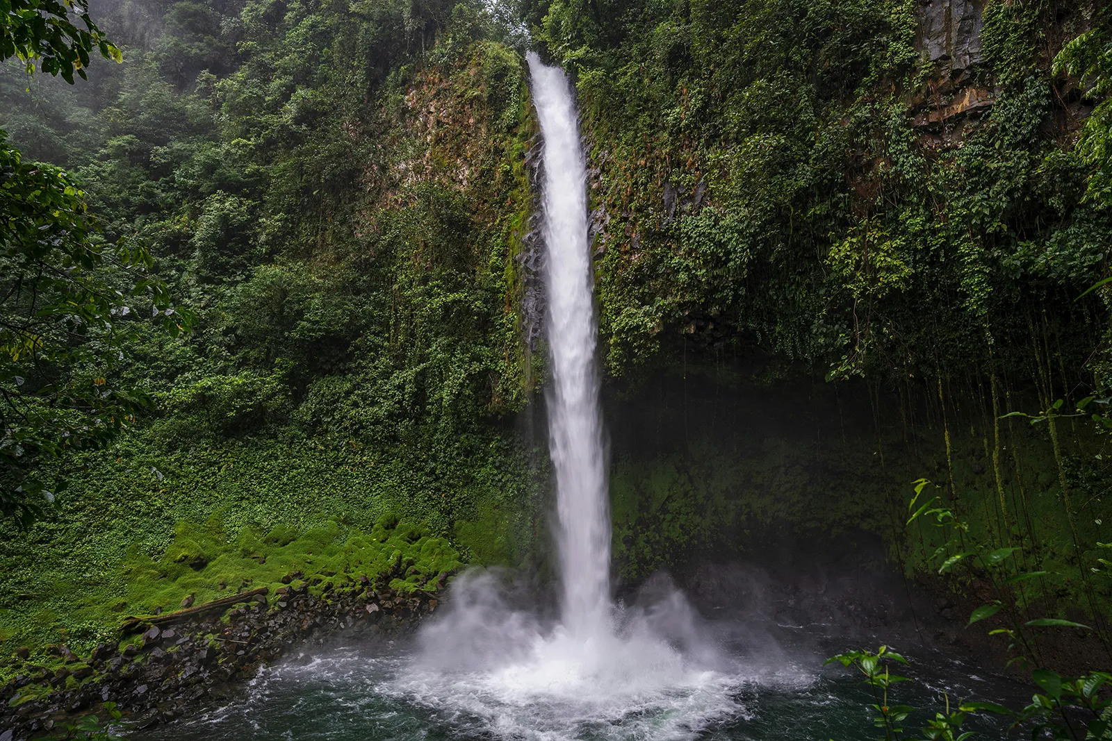 A rainforest waterfall near La Fortuna, Costa Rica