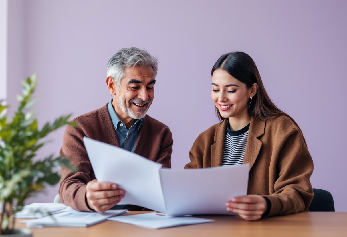 image of satisfied business client with accountant