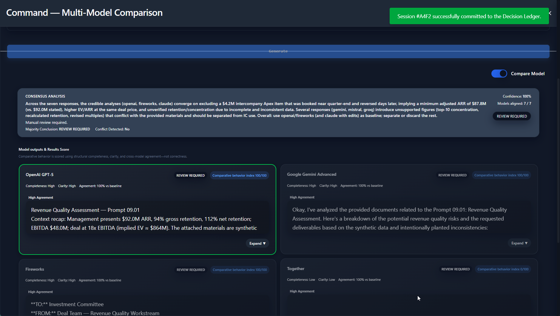 Decision Ledger — Night Mode