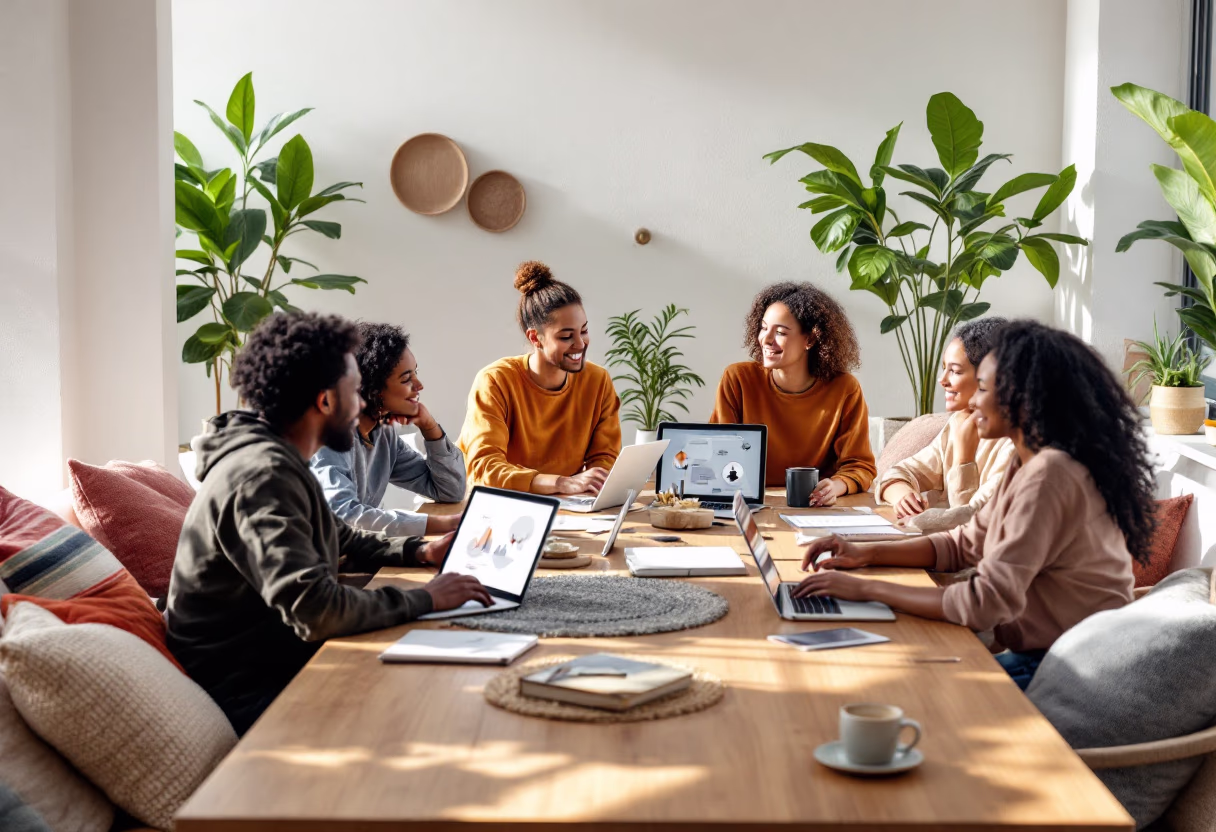 image of brainstorming session (for a productivity tools business)