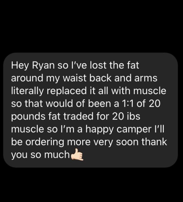 CUT STACK II – DM: traded about 20 lbs of fat for 20 lbs of muscle