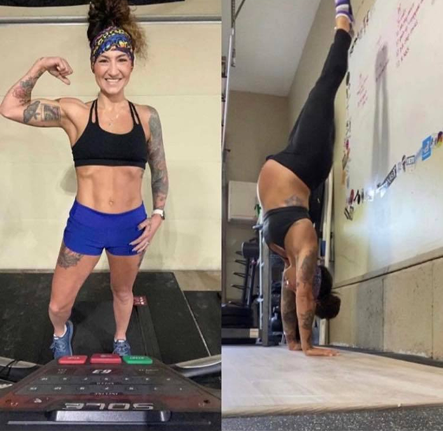 CUT STACK II – customer progress photos, flexing in the gym and doing a handstand