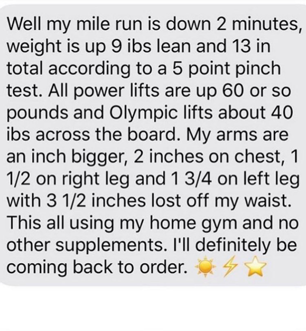 SOCOM II – text: mile down 2 minutes, +9 lbs lean, power lifts up 60 lbs, 3.5 inches off waist