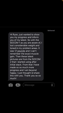 SOCOM II – text: lost 17 lbs on SOCOM I, more progress on SOCOM II