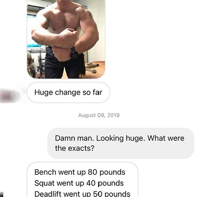 SOCOM II – DM with photo: bench up 80 lbs, squat up 40, deadlift up 50