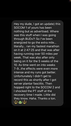 SOCOM I – text: fastest marathon ever at 2:47:25 on SOCOM 1