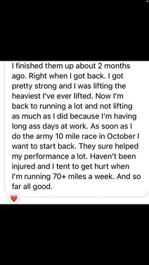 SOCOM I – text: strongest ever, no injuries running 70+ miles a week