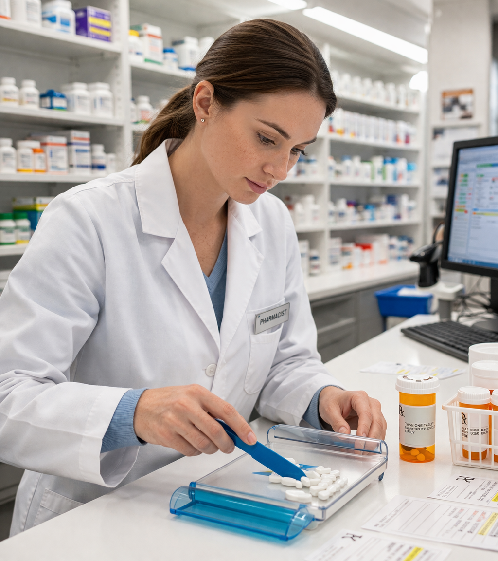 image of pharmacist consulting with a customer