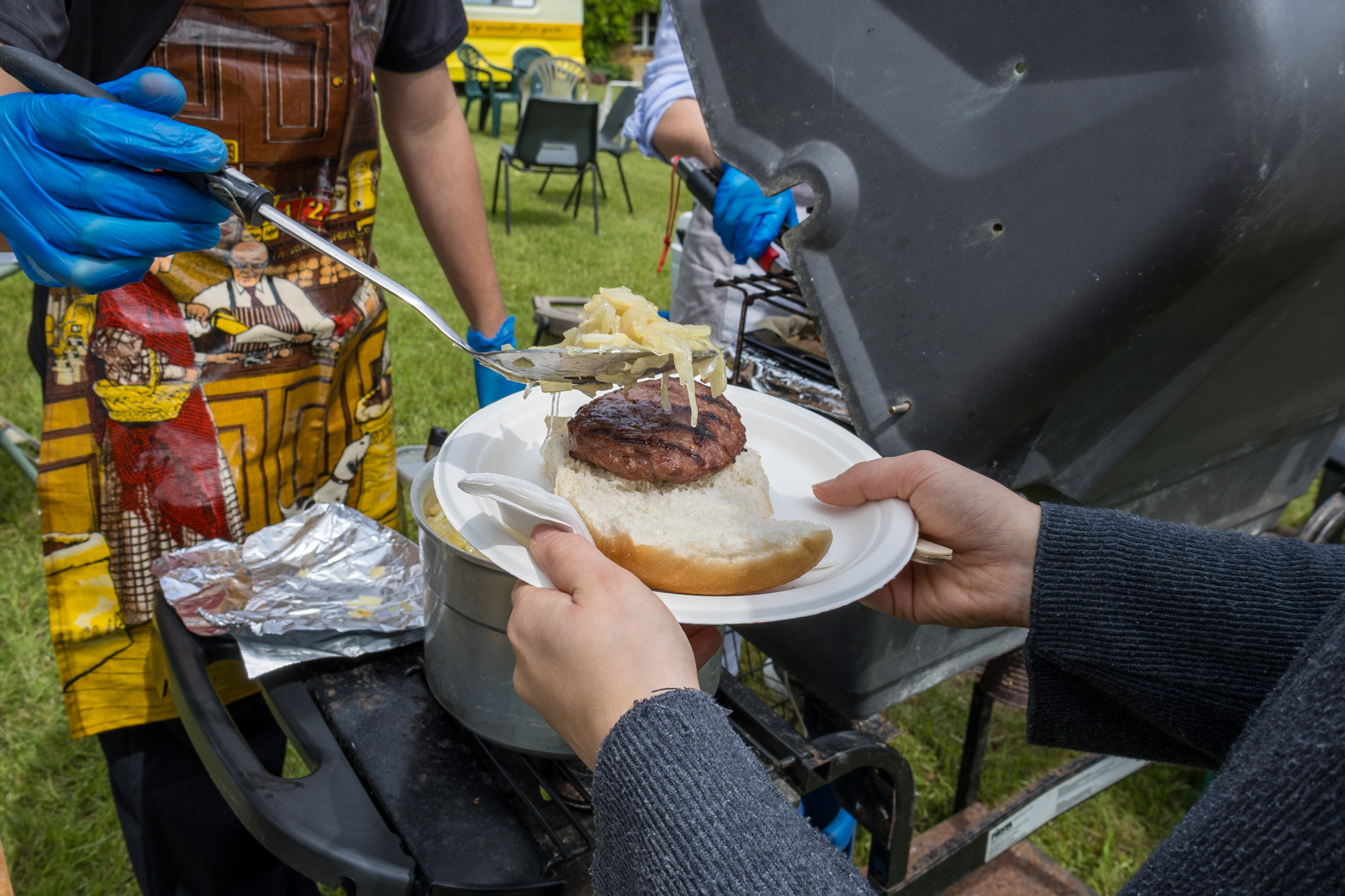 Burger stall at Creaton in Bloom