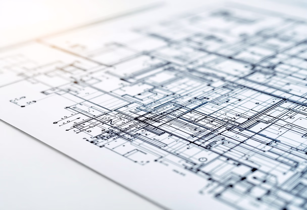 [background image] image of architectural plans (for a construction company)