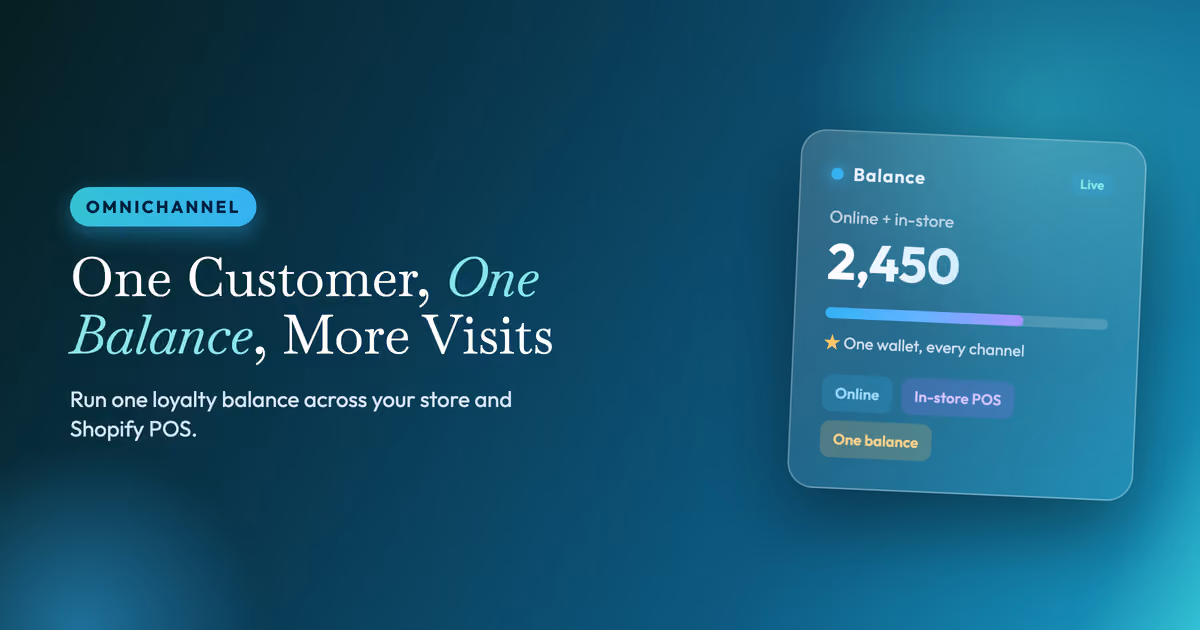 Omnichannel Loyalty on Shopify POS: One Customer, One Balance, More Visits