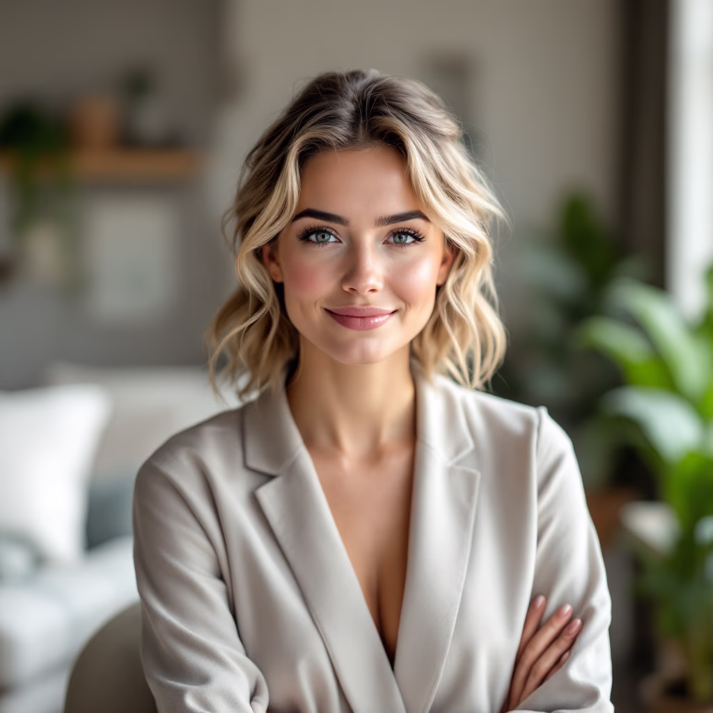 <subject>[headshot] image of customer (for a productivity tools business)</subject>