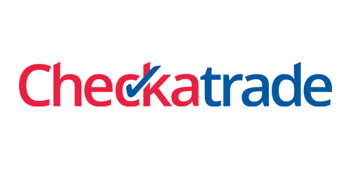 Checkatrade logo with red and blue text and a blue checkmark.