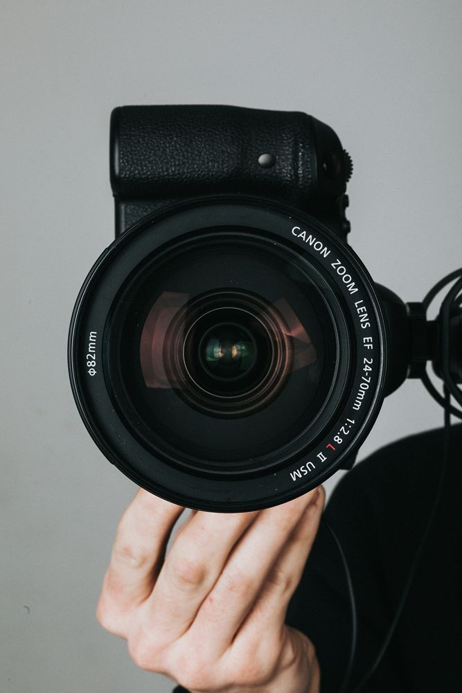 A camera ready to capture business content.