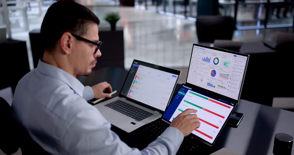 Evaluating lead platforms on a laptop