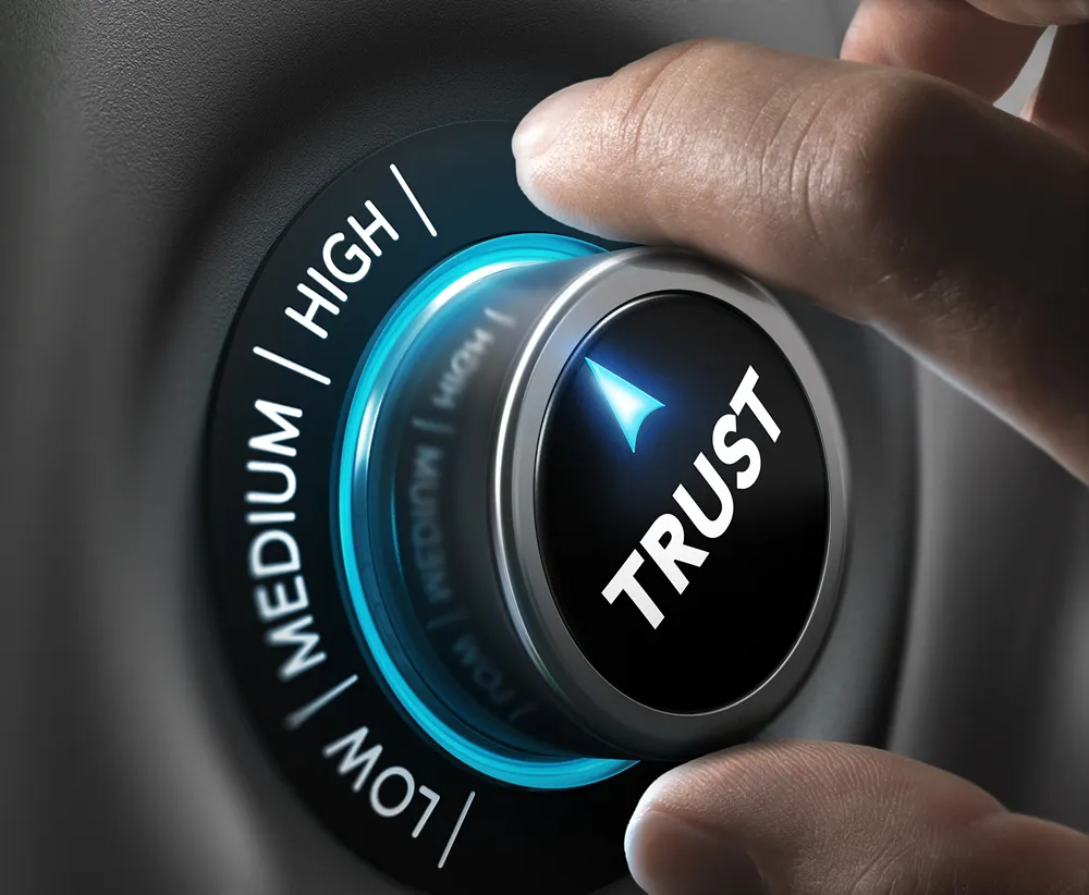 Trust concept representing customer confidence
