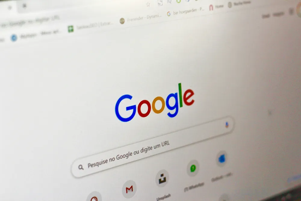 Google search open on a smartphone screen