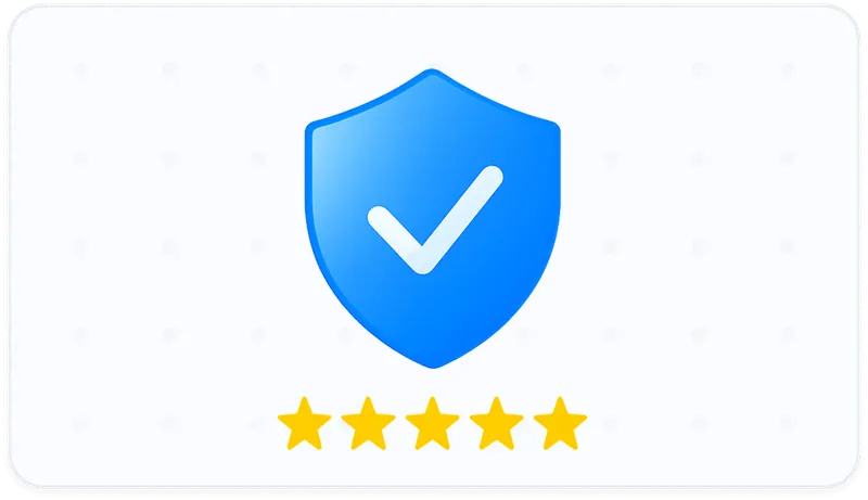Shield and five-star icons showing how Verify gives you reliable quality scores so you can publish with confidence.