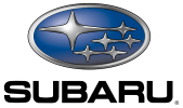 Subaru car brand logo with six stars inside a blue oval.