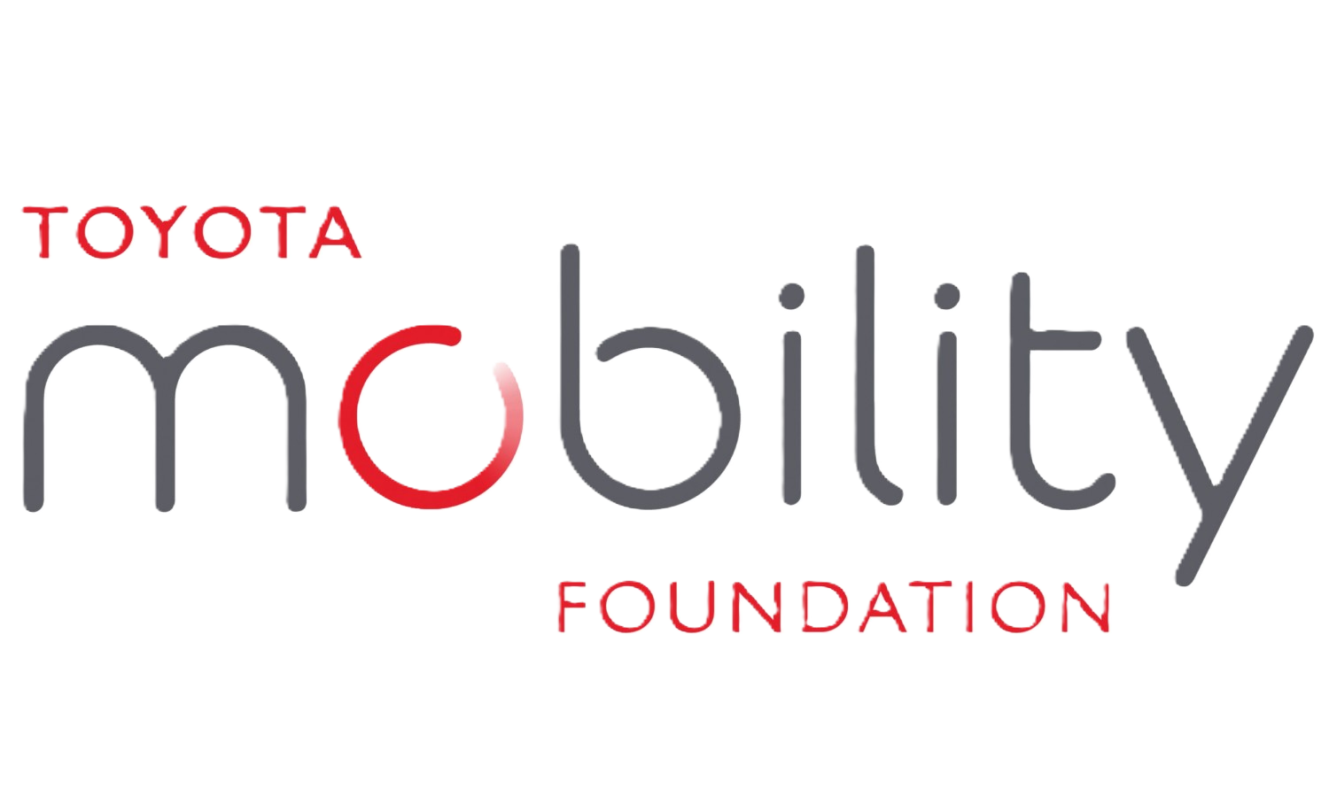 Logo of Toyota Mobility Foundation with 'TOYOTA' and 'FOUNDATION' in red and 'mobility' in gray with a stylized red letter o.