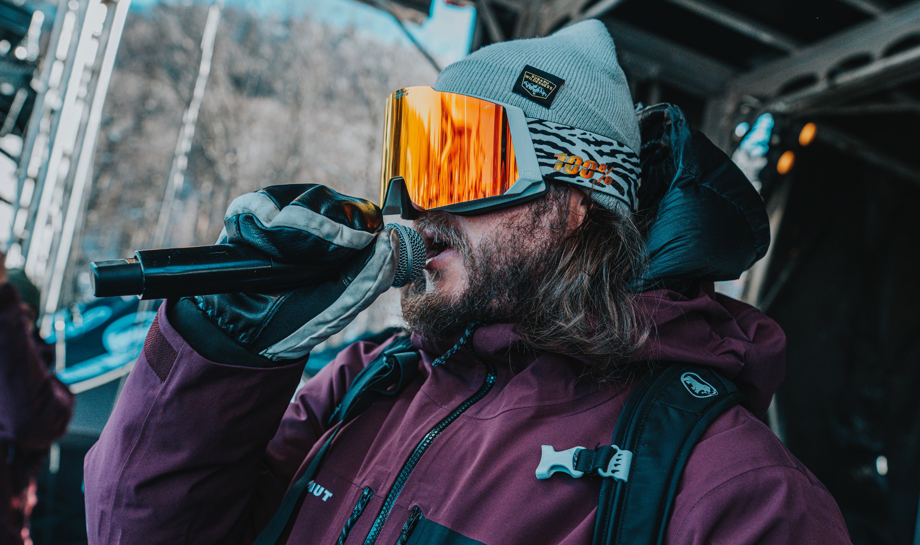 A Volvo car on a ride and drive course hosted by ShowMax marketing.