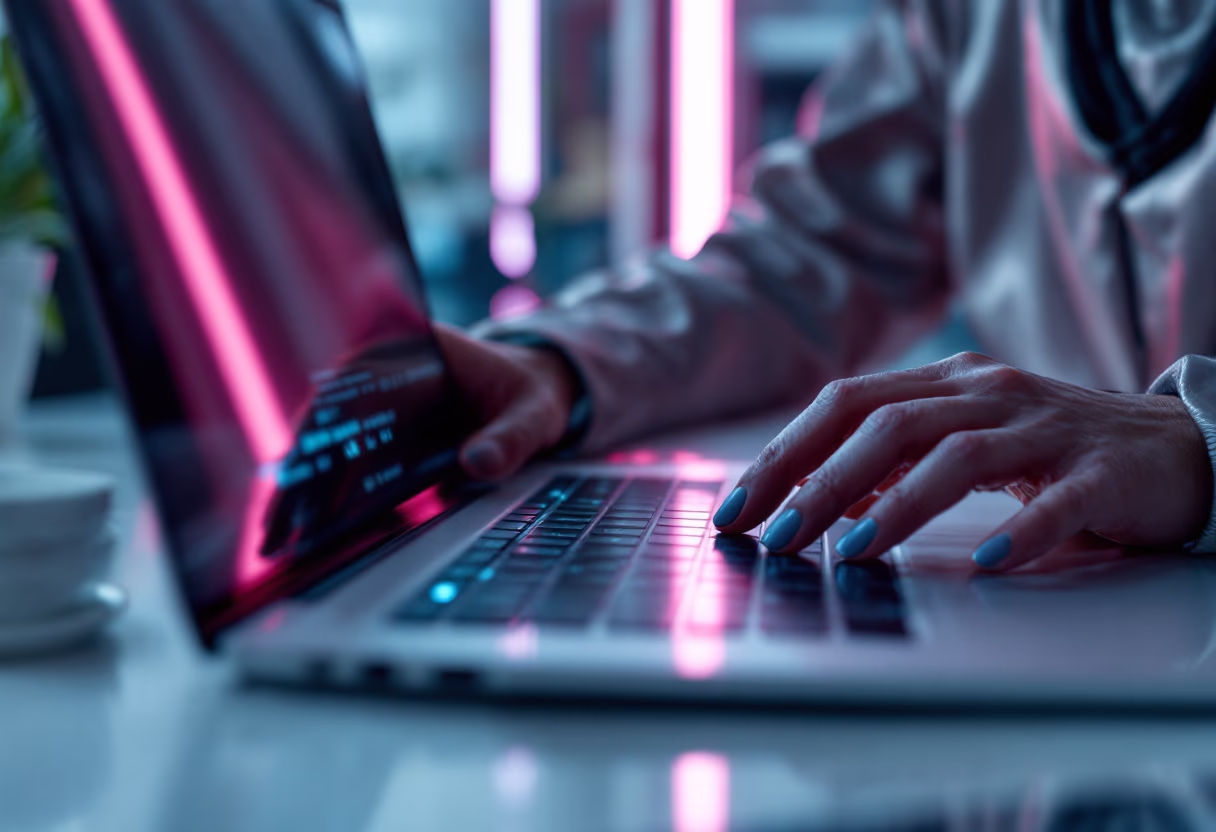 image of healthcare professional using ai software