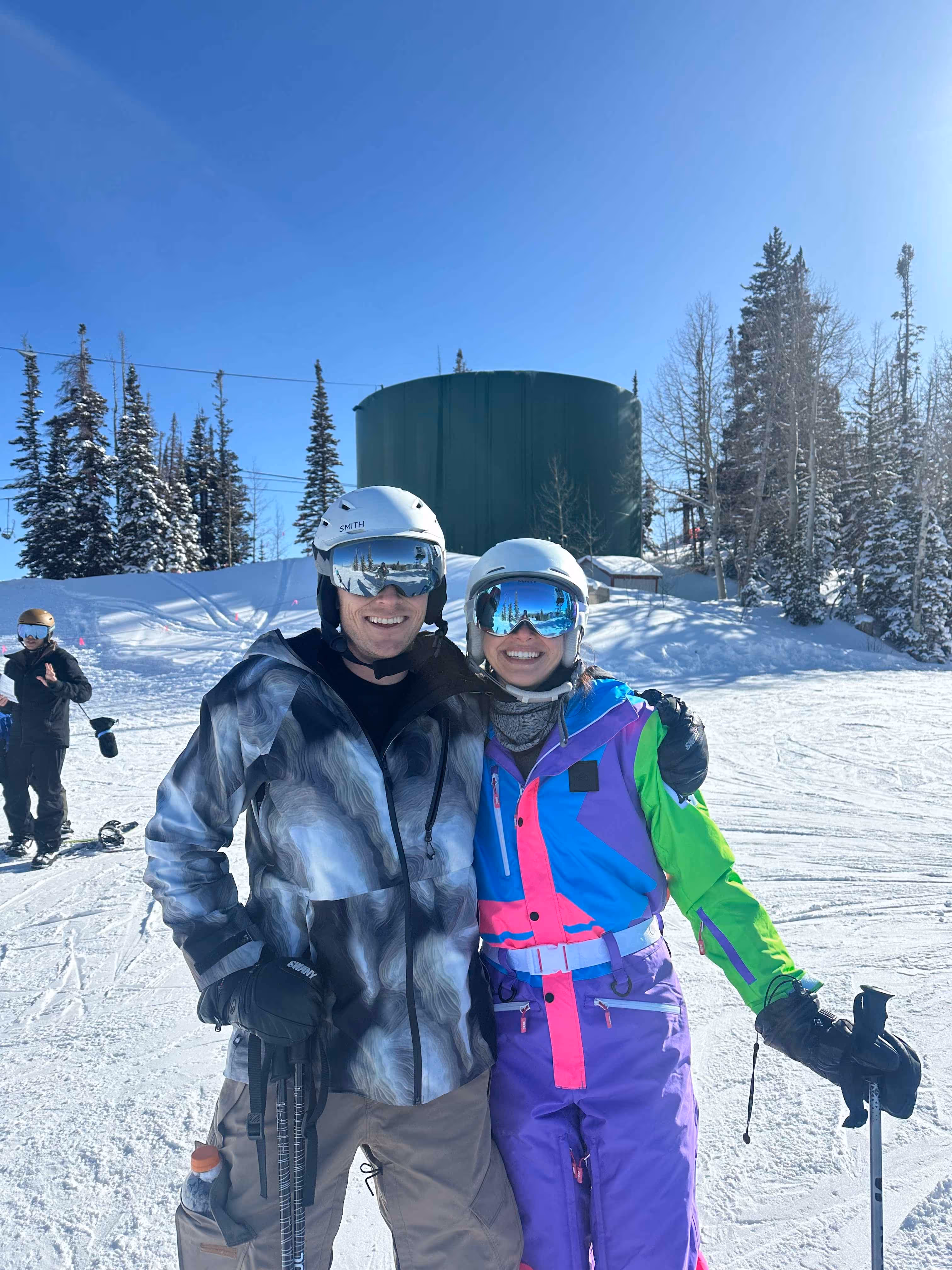 Close up of matcha being poured in a cup