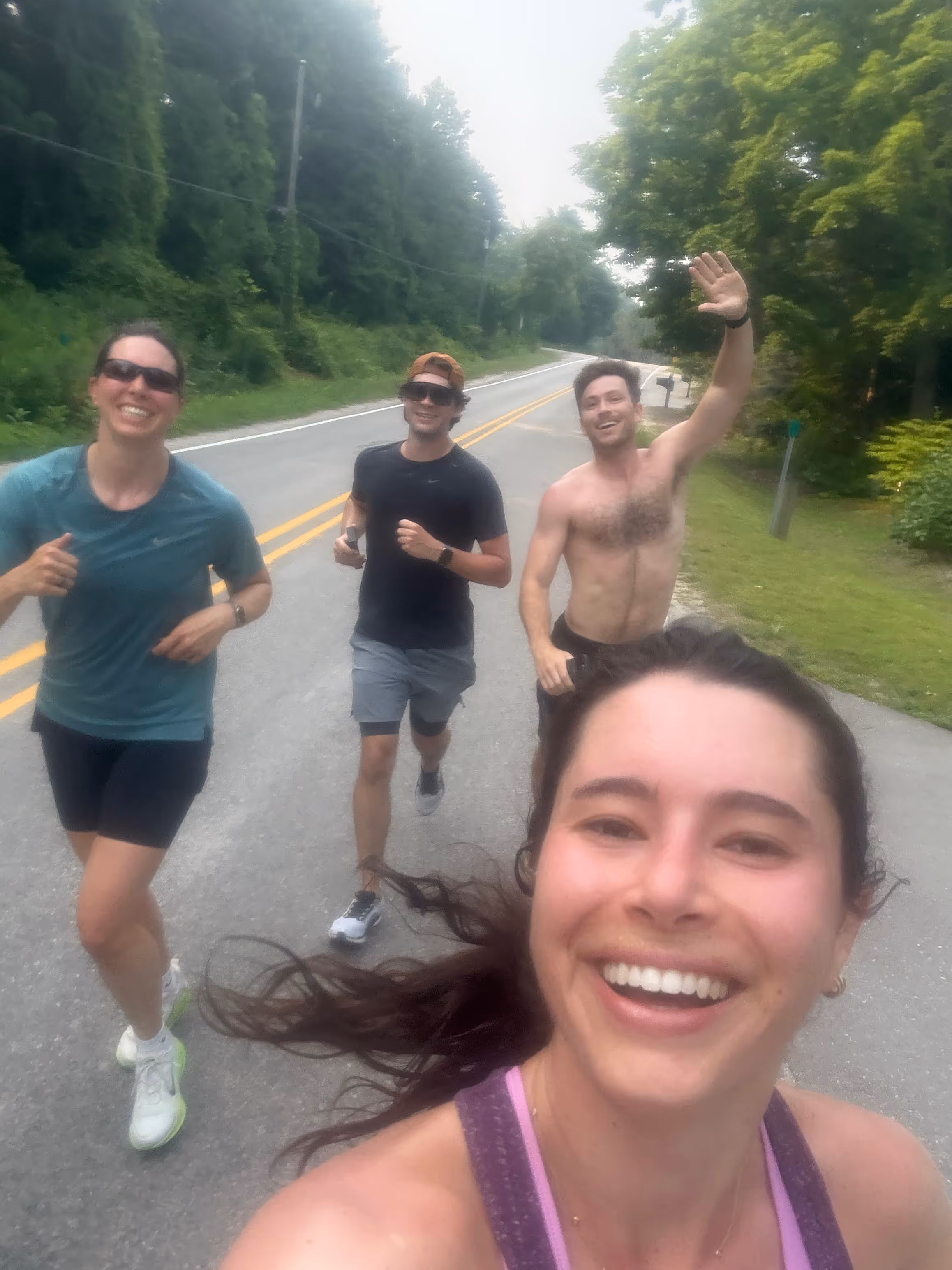 Woman holding matcha leaves in both hands