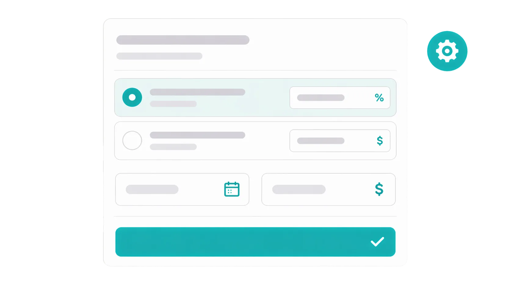 Late fee rule configuration with flat and percentage options