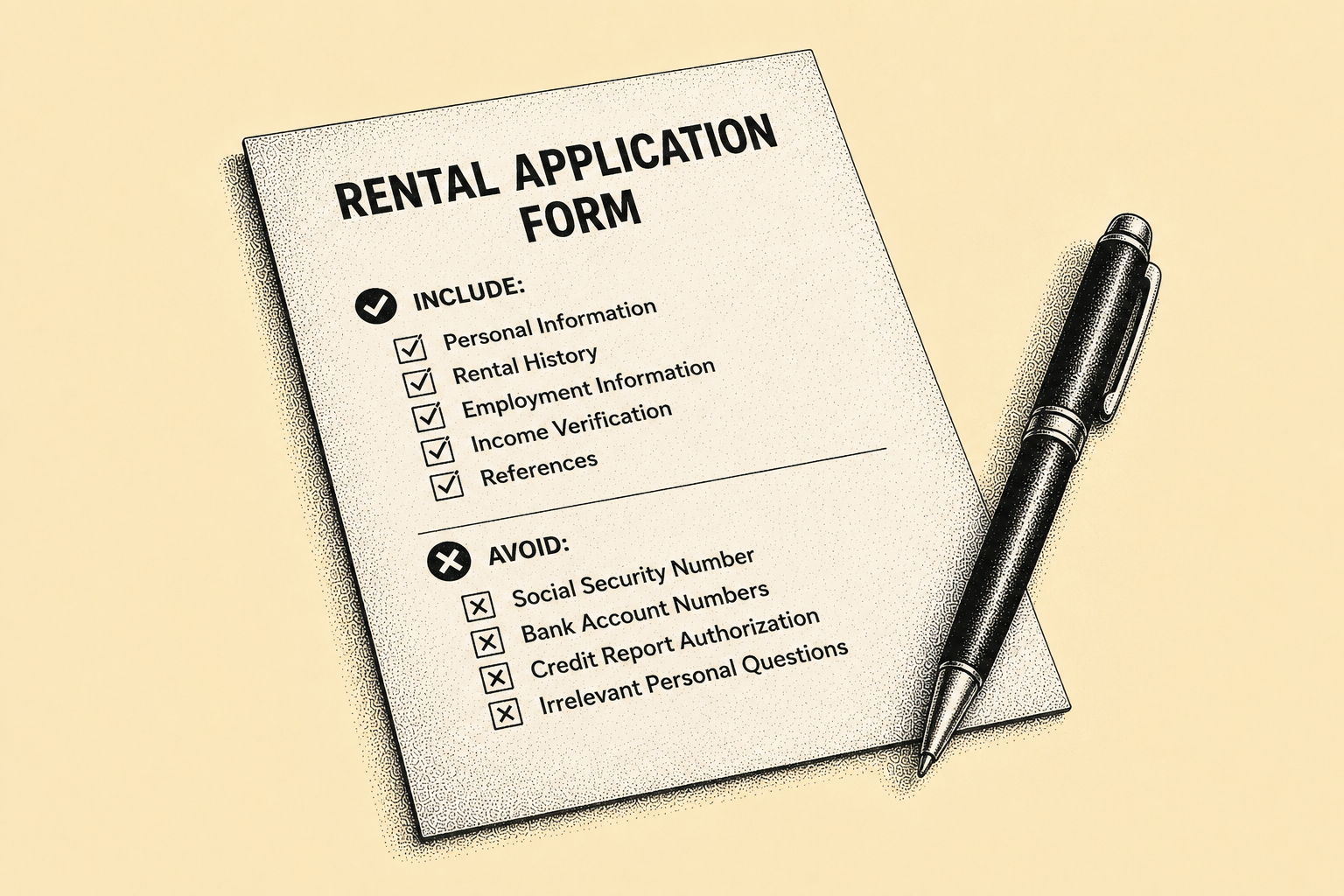 Rental Application Form: What to Include and What to Avoid