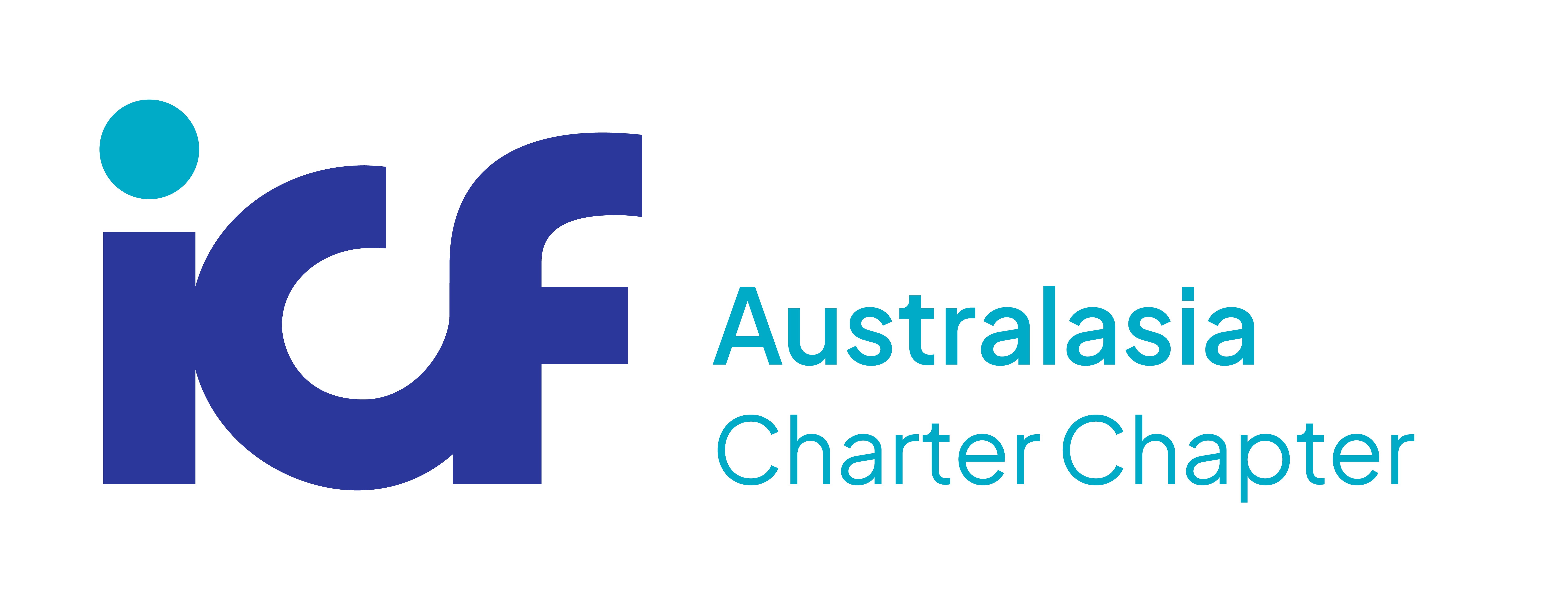 ICF logo with the text Australasian Charter Chapter.