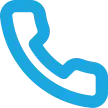 Blue phone handset icon.