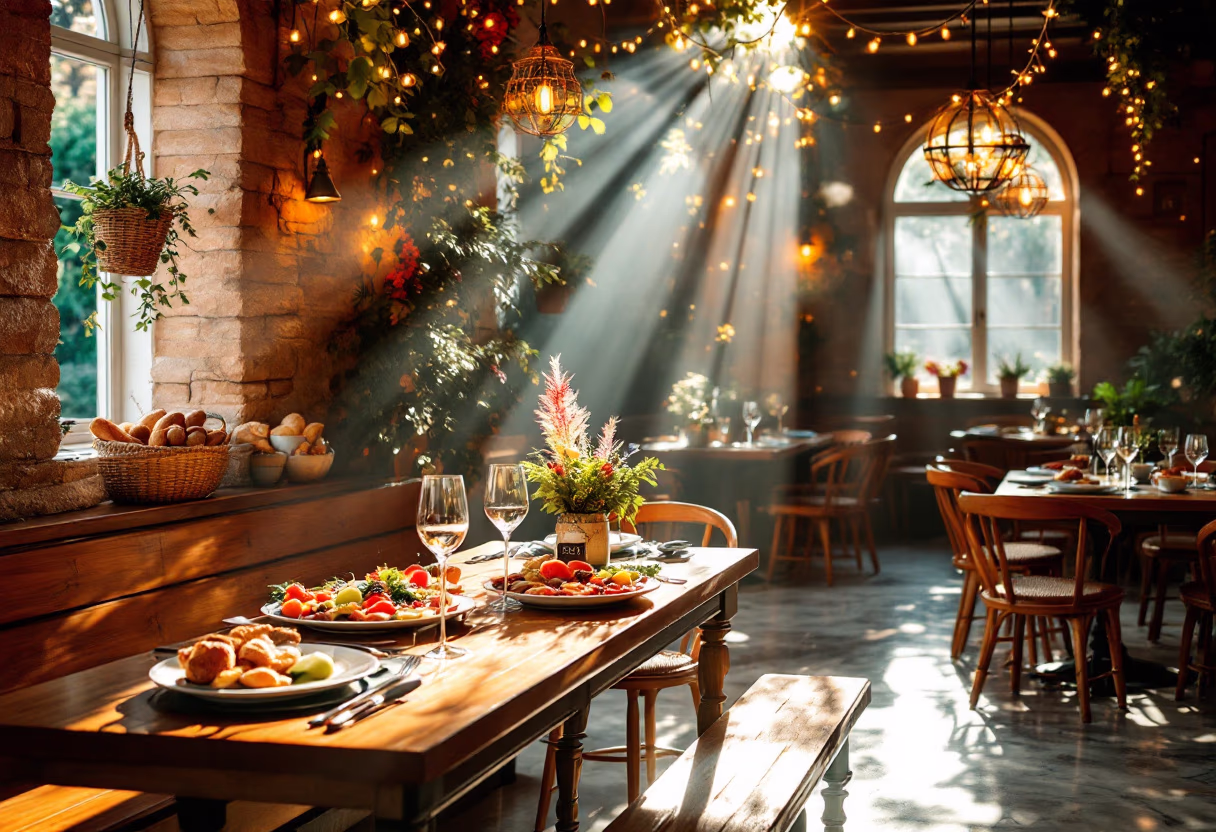 [background image] image of party decorations (for an italian restaurant)