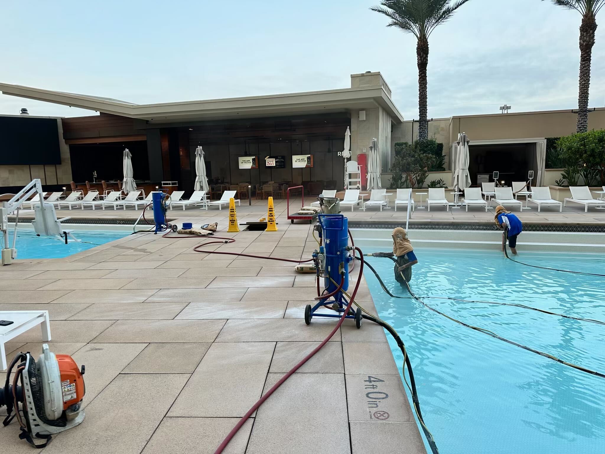 Commercial Pool Tile Cleaning and Restoration