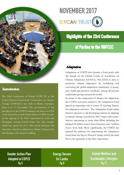SLYCAN Trust Newsletter November 2017