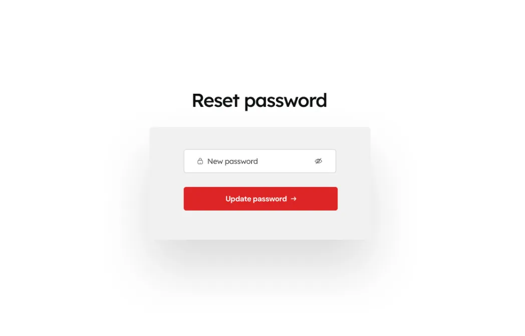 landing resetpassword screenshot