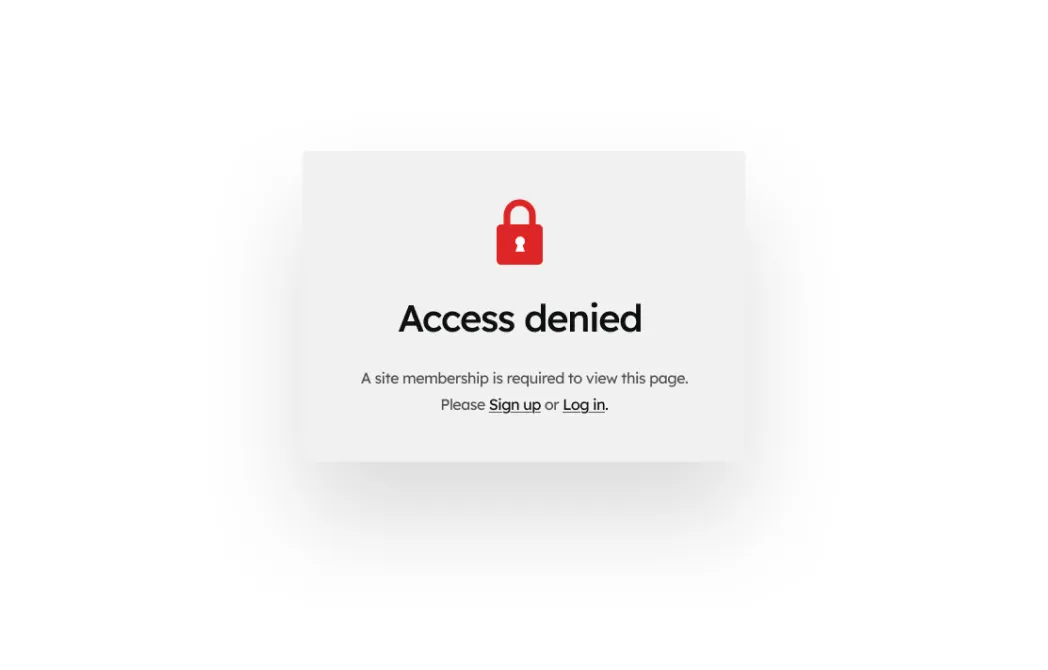 landing access denied screenshot