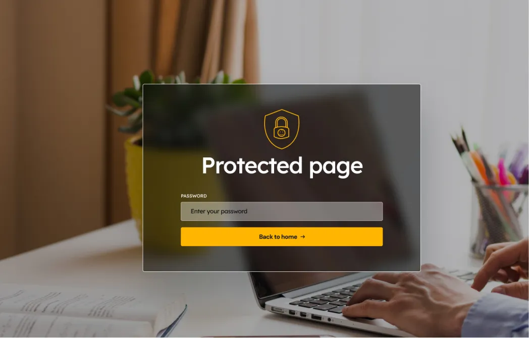 landing password protect screenshot