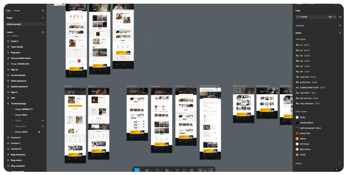 landing figma pannel