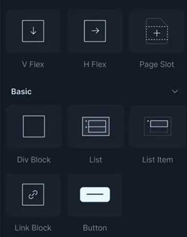 landing banner webflow pannel