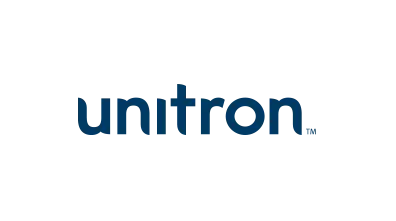 Unitron Markenlogo in dunkler Schrift auf weißem Hintergrund.