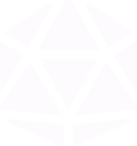 Black geometric shape composed of interconnected triangles forming a symmetrical pattern on a white background.