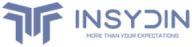 Logo featuring a stylized blue geometric shield icon next to the text 'INSYGIN' with tagline 'tech solutions engineering and innovation'.