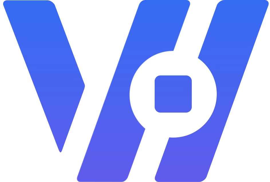 Stylized blue and purple gradient logo combining the letters W and Y with a circular shape containing a square in the center.