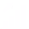 Three white gear icons of different sizes on a transparent background.